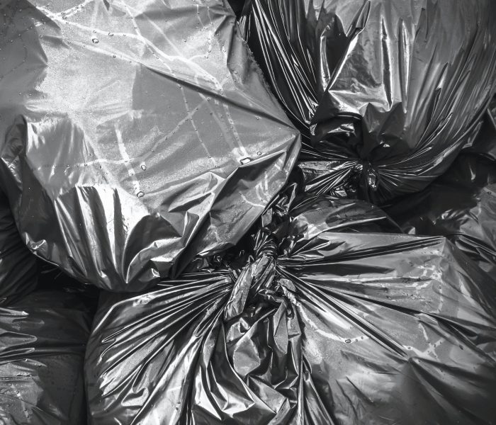 Black garbage bags